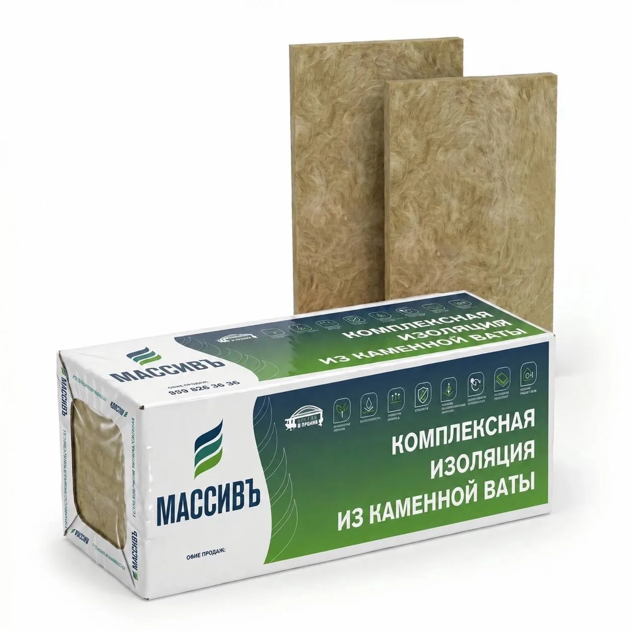 картинка Утеплитель Массивъ Фасад 145 толщина 50 мм от магазина Альфа Плейс